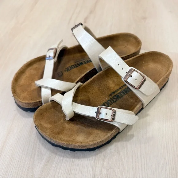 Birkenstock Mayari Pearl White 37 7 women’s sandals - Picture 2 of 4